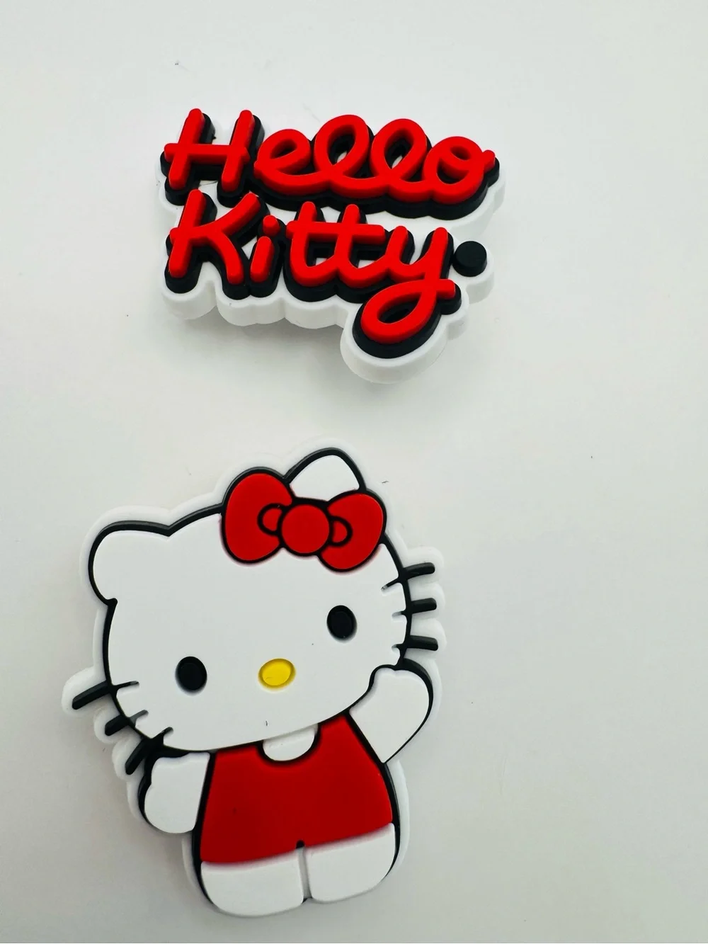 Hello Kitty Red & White Croc Shoe Charms Jibbitz Pack of 6